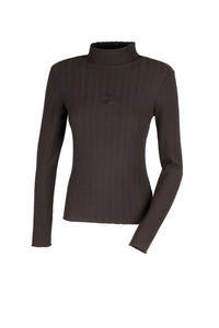 Pikeur selection roll neck top in liquorice
