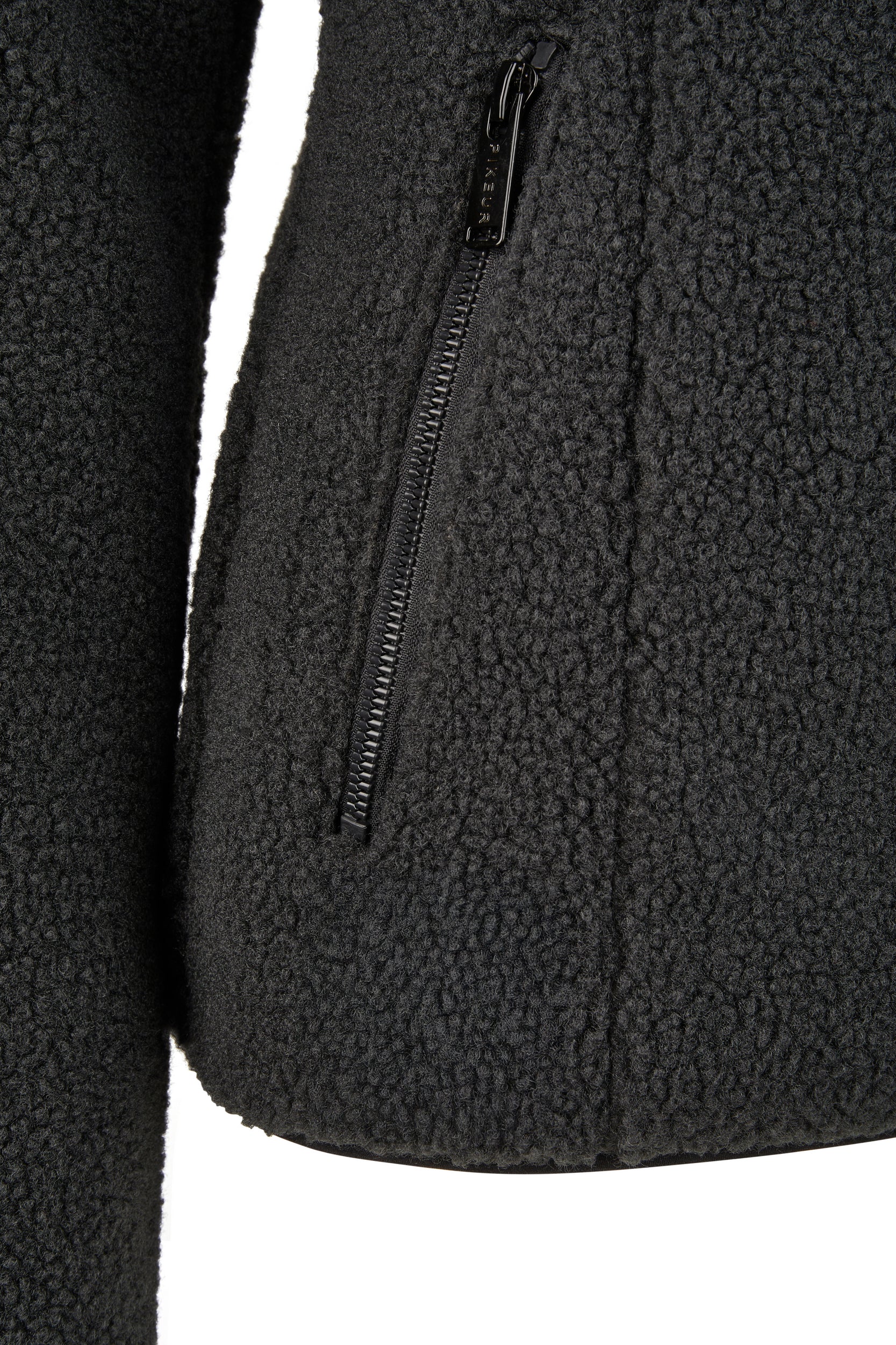Pikeur teddy fleece jacket in deep khaki