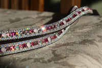 Equiture Swarovski tiffany pink unicorn browband