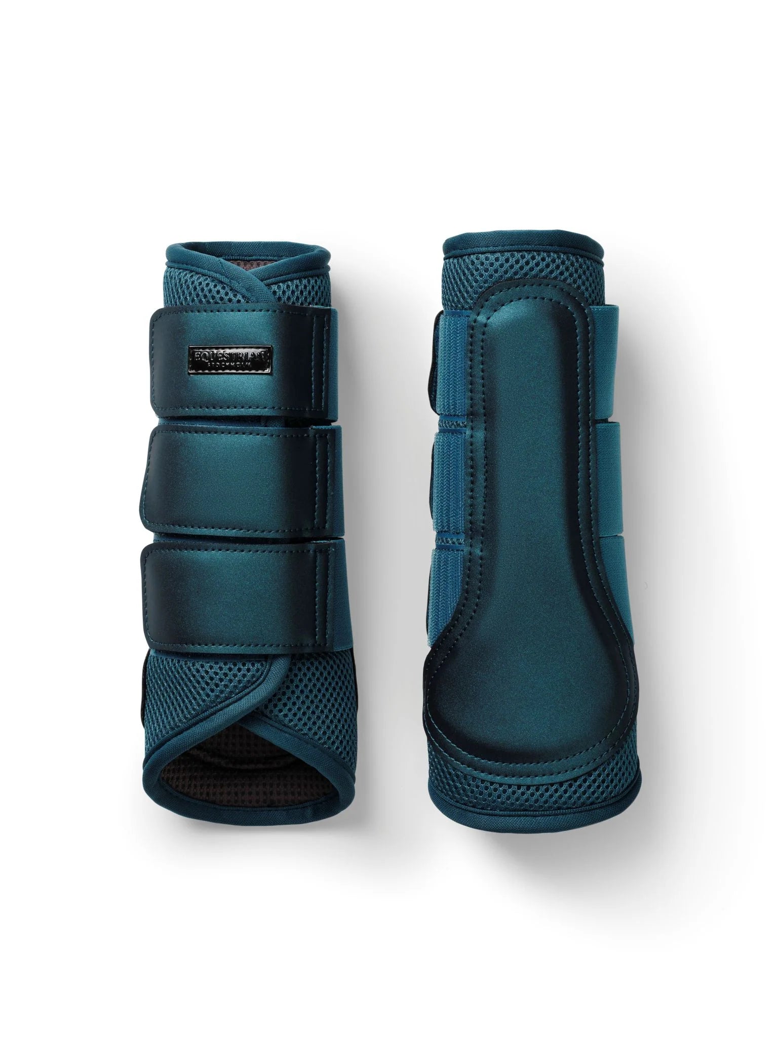 Equestrian Stockholm teal blue mesh boots