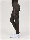 Tommy Hilfiger Elmira winter Full grip thermo riding leggings in Cacoa