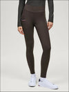 Tommy Hilfiger Elmira winter Full grip thermo riding leggings in Cacoa