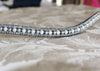 Equiture White and silver alternating pearl with nightfall crystal browband