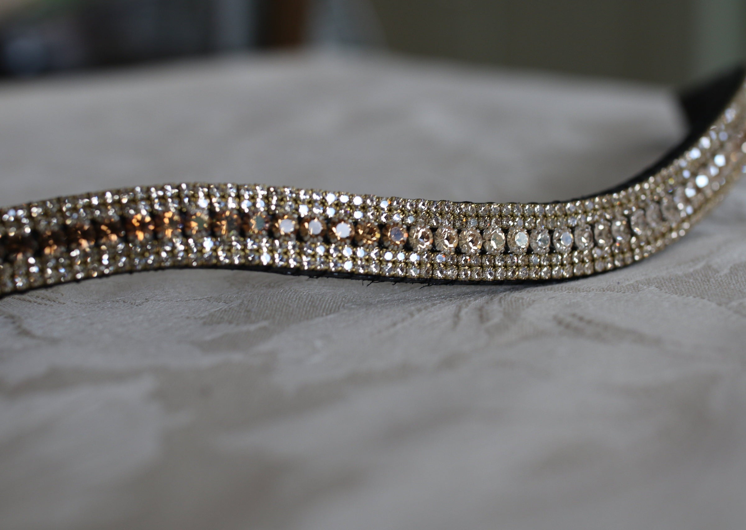 Equiture Tiffany gold fade megabling curve browband