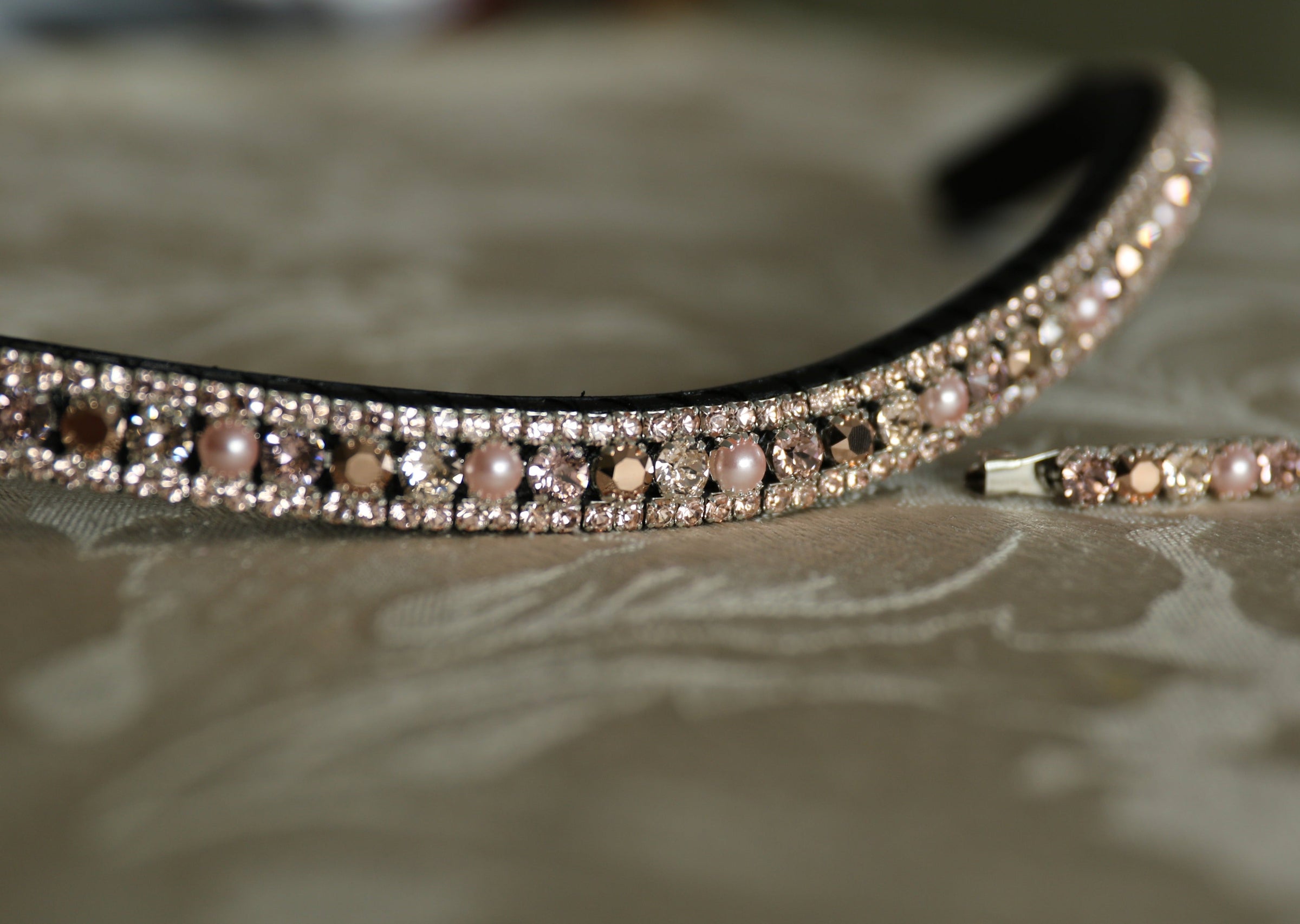 Equiture Swarovski tiffany rose gold browband