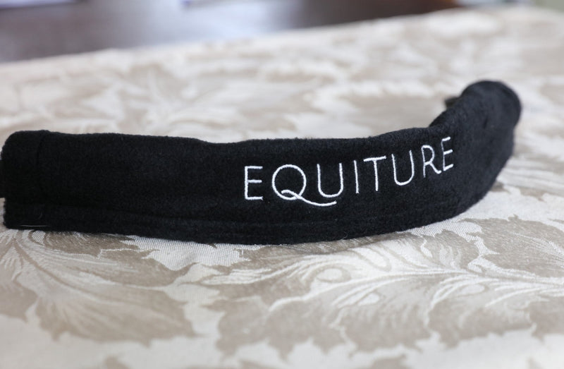Equiture White and jet pearl and black diamond browband