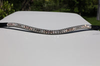 Equiture Swarovski Grey Rose Gold wave fade browband