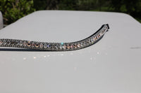 Equiture Swarovski Grey Rose Gold wave fade browband