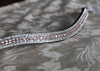 Equiture Vintage rose, black diamond and clear megabling curve browband