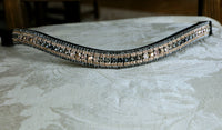 Equiture Swarovski Tiffany Stormy rose gold wave megabling curve browband