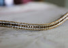 Equiture Smoke topaz, clear and light colorado antique curve browband