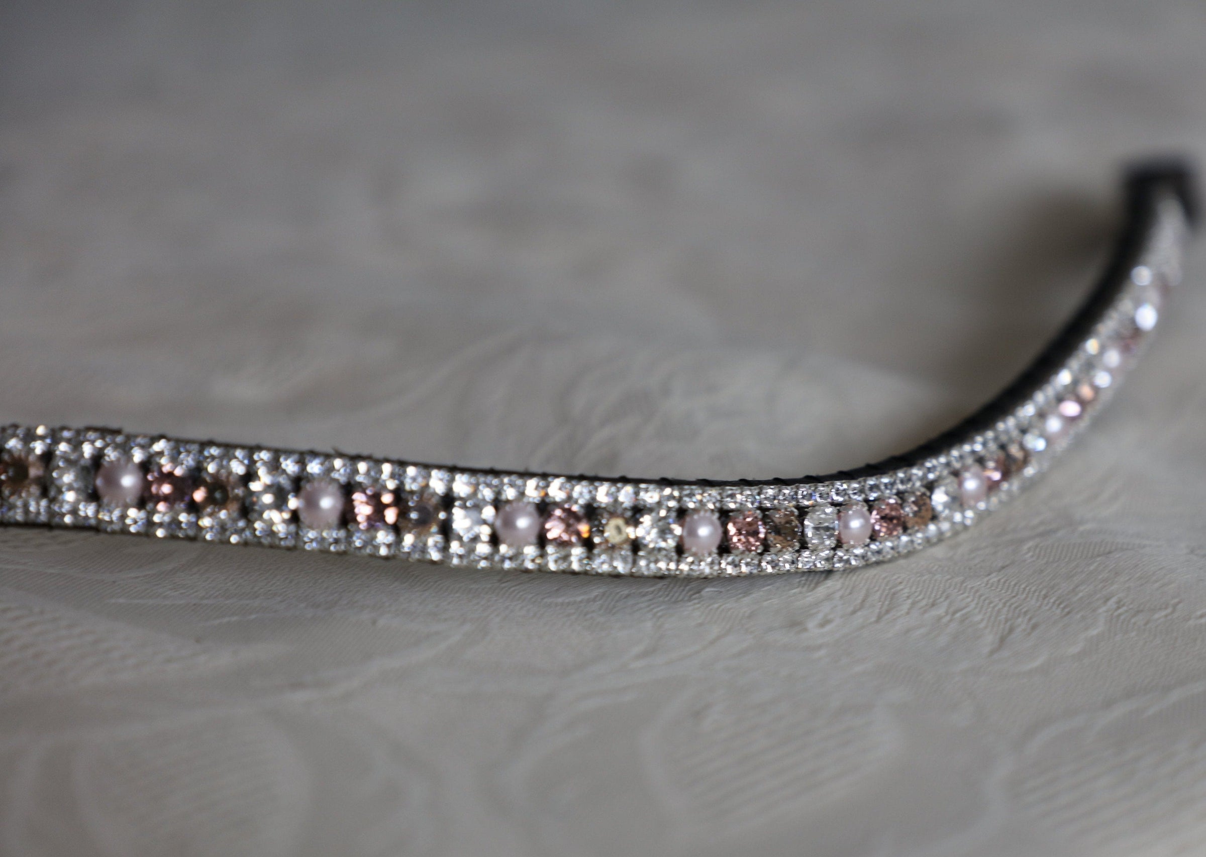 Equiture Swarovski crystal rose gold and clear browband