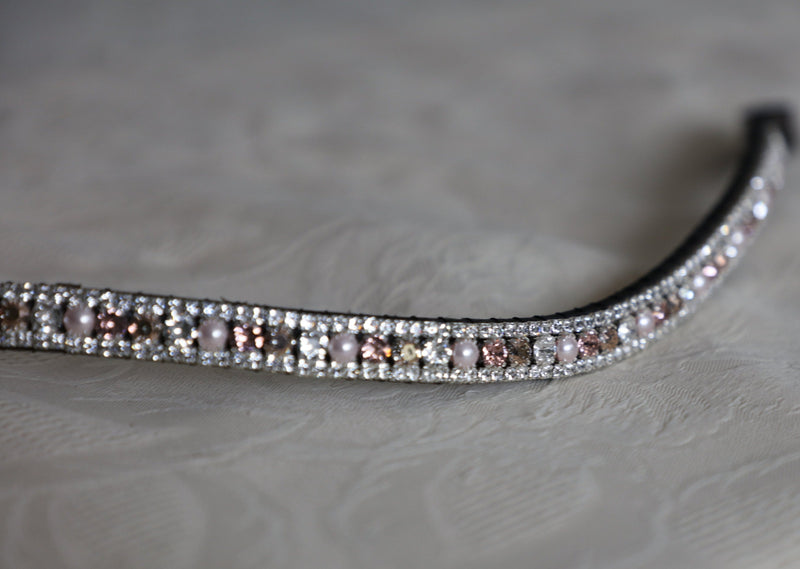 Equiture Swarovski crystal rose gold and clear browband