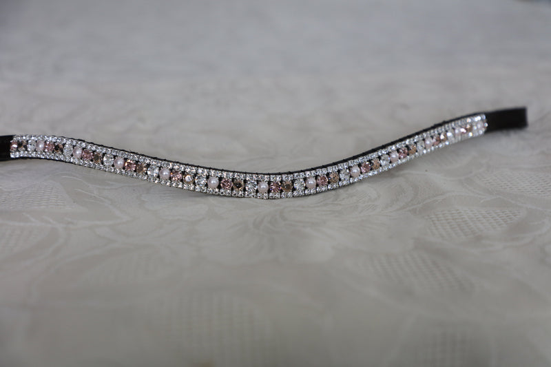 Equiture Swarovski crystal rose gold and clear browband