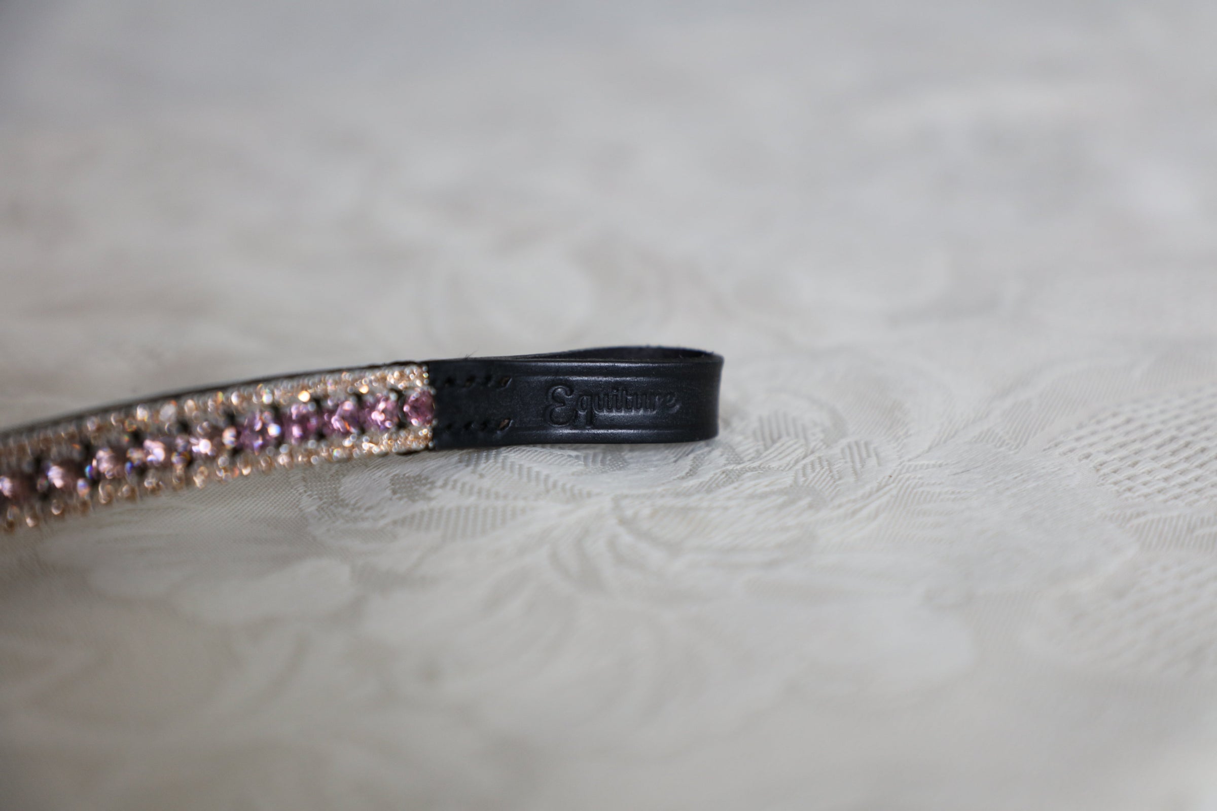 Equiture Swarovski Tiffany rose gold fade browband