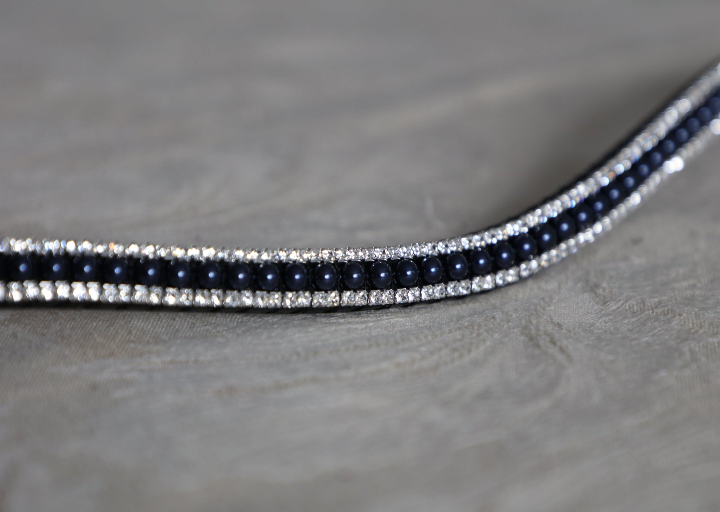 Equiture Navy pearl and clear browband