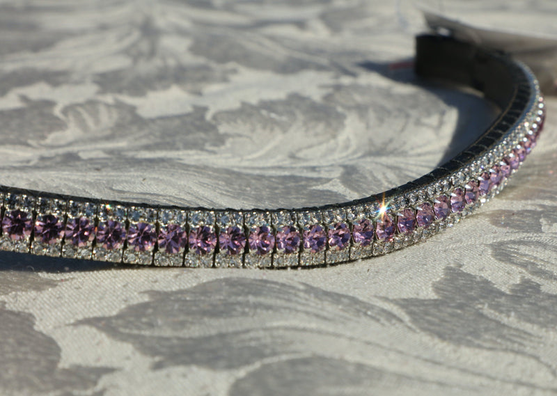 Equiture Violet and black diamond browband