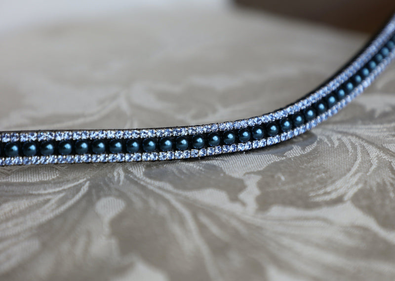 Equiture Navy pearl and light sapphire browband