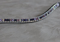 Equiture Swarovski Tiffany Purple Unicorn browband