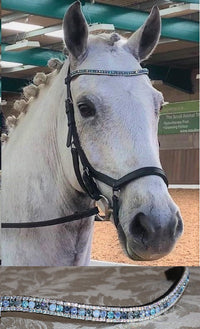 Equiture Swarovski Tiffany Pegasus Browband
