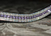 Violet, clear and iridescent curve megabling browband