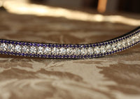 Clear and purple velvet browband