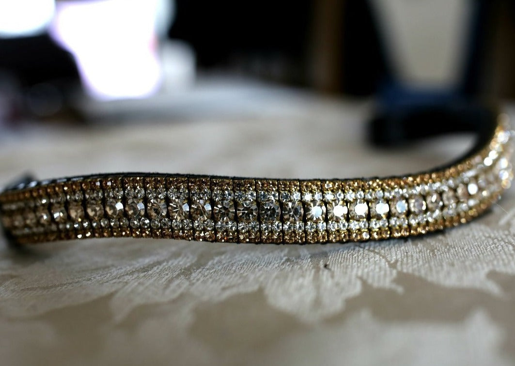 Honey, clear and light colorado megabling curve crystal browband