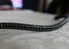 Jet in silver cup chain browband
