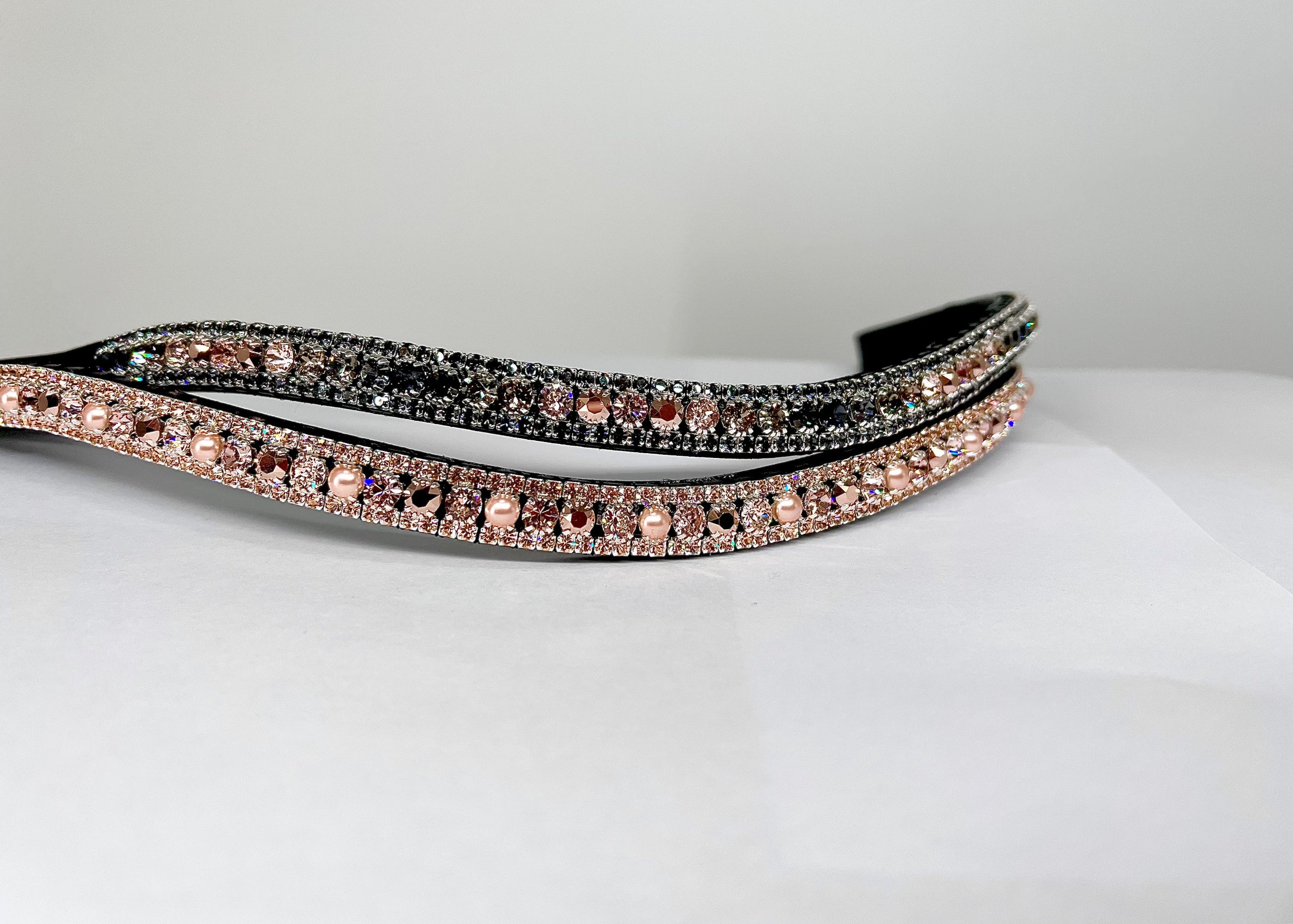 Equiture Swarovski Stormy Rose Gold browband