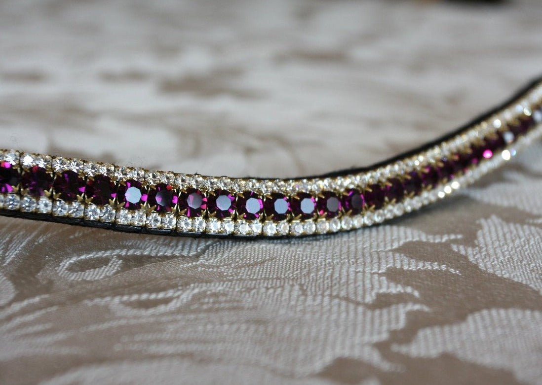 Amethyst and clear browband