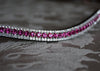 Fuchsia and clear crystal browband