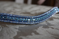 Equiture Aqua, sapphire and light sapphire megabling curve browband