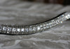 Clear crystal and black diamond browband 