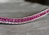 Fuchsia and light rose browband