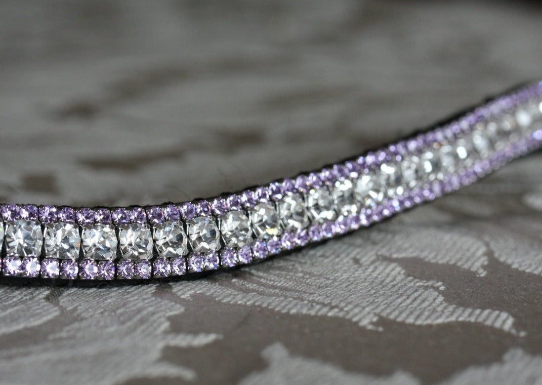 Clear and violet browband