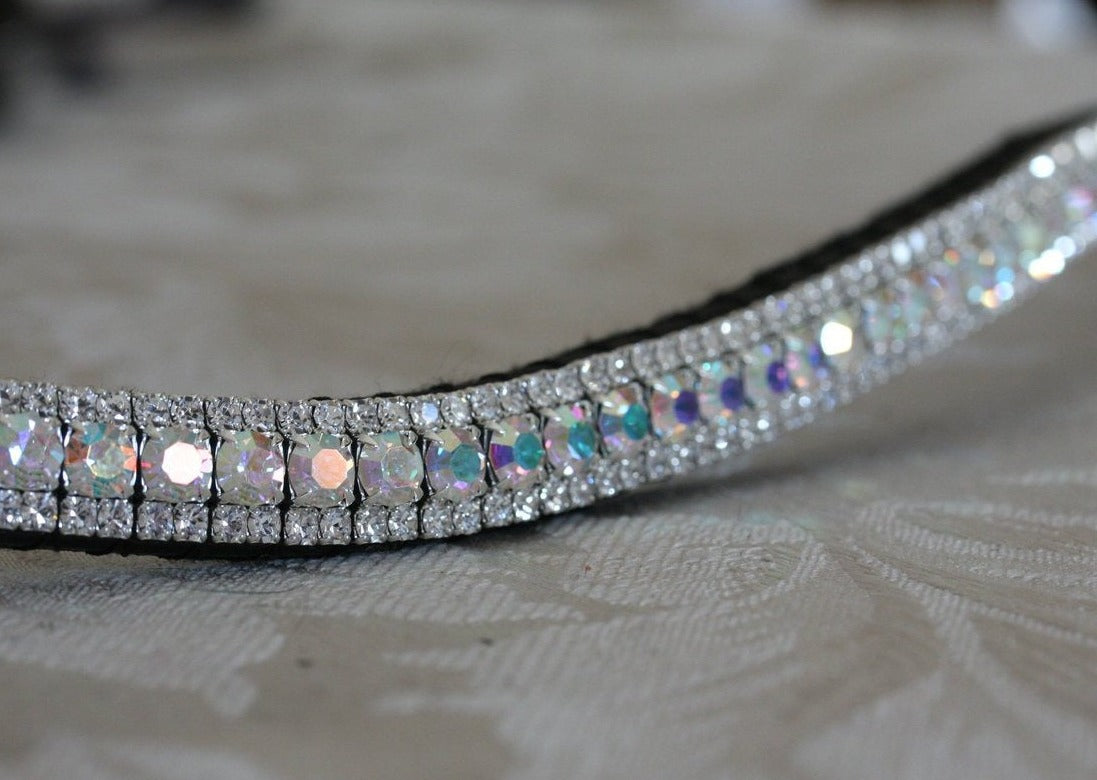 Iridescent and clear browband