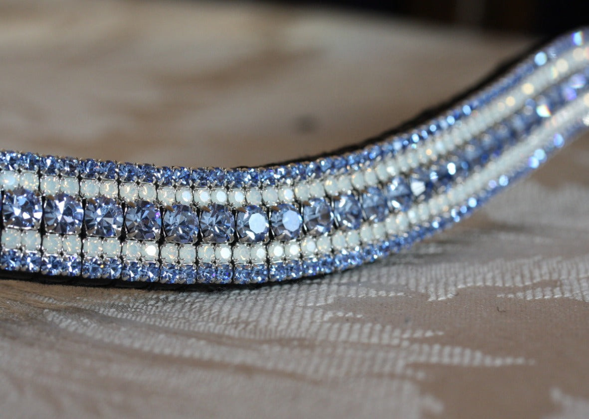 Light sapphire and opal megabling curve browband
