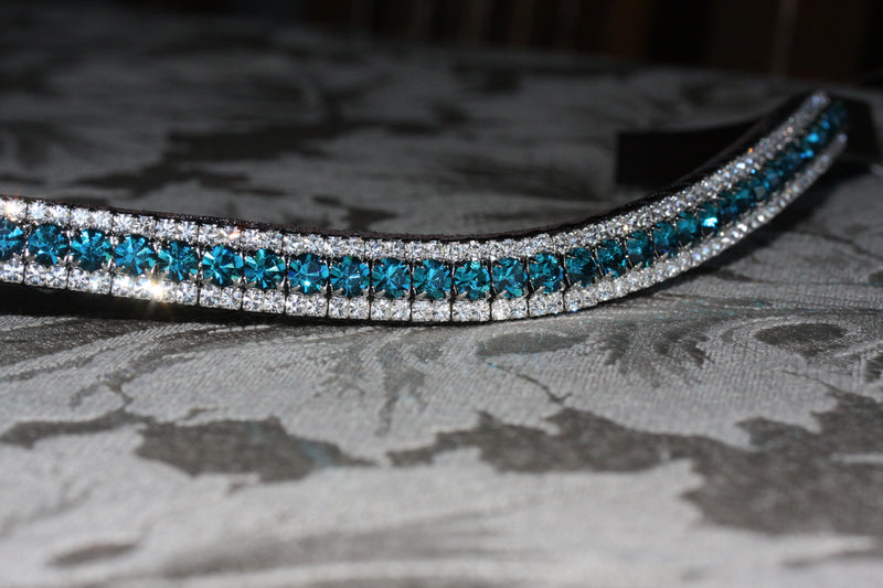 Equiture Indicolite and clear browband