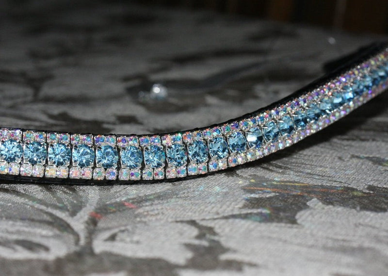 Aquamarine and iridescent browband