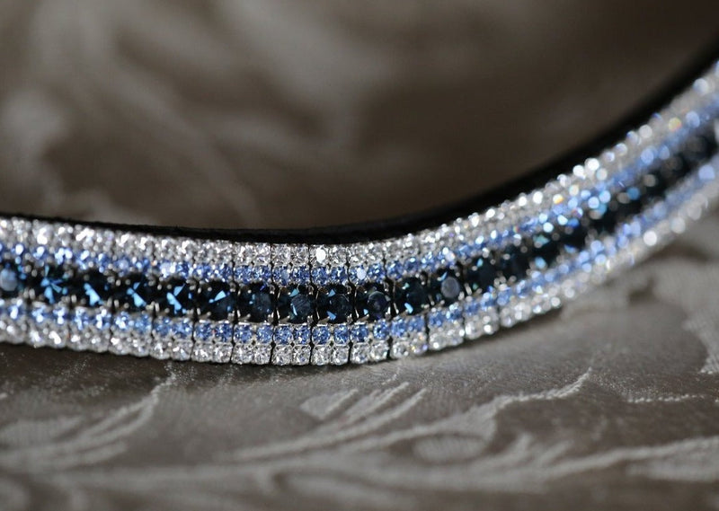 Montana, light sapphire and clear megabling curve browband
