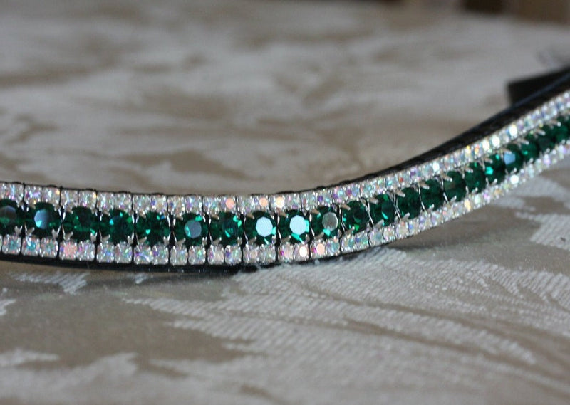 Emerald and iridescent browband