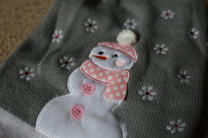Crystal Snowman Christmas Jumper