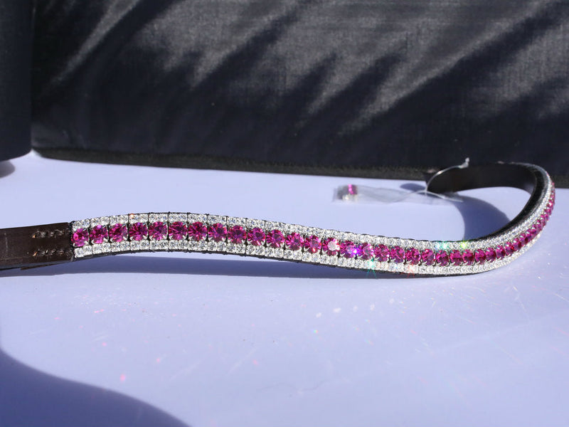 Fuchsia and clear browband