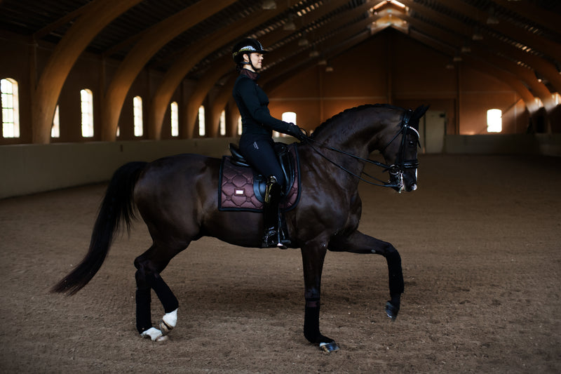 Equestrian Stockholm Mahogany glimmer Dressage saddlepad