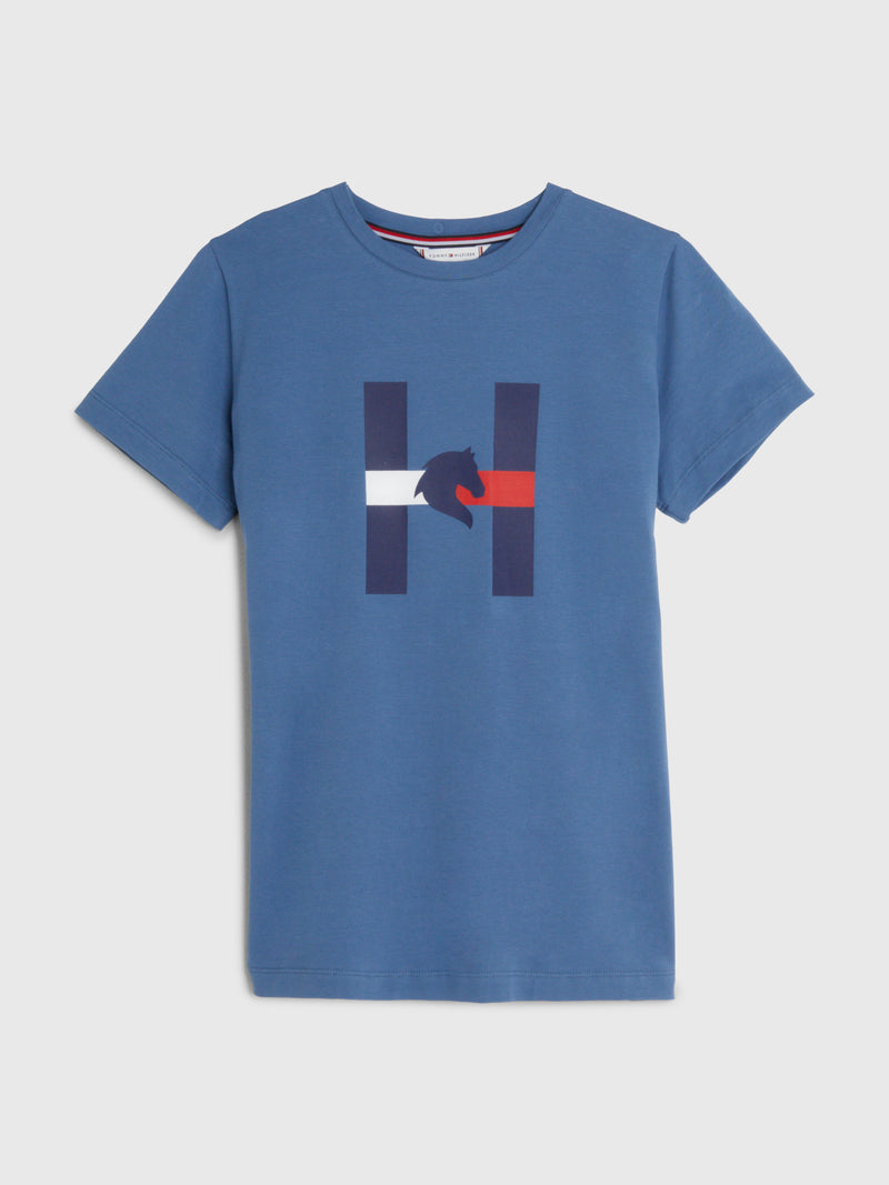 Tommy Hilfiger horse print t-shirt in blue coast
