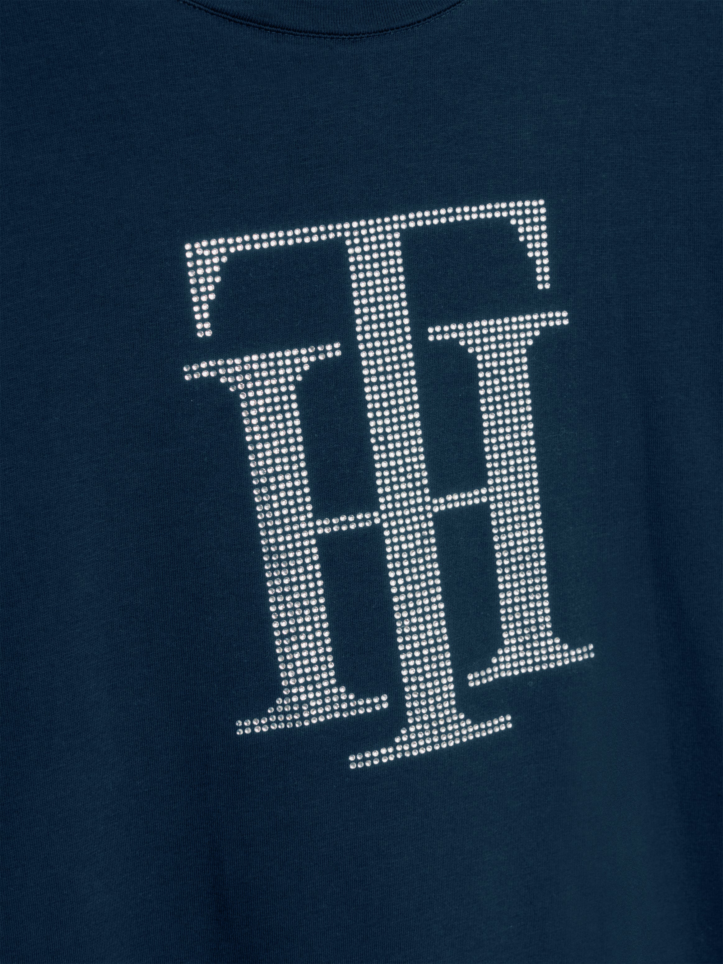 Tommy Hilfiger Women's Rhinestone T-Shirt - Blue Coast