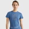 Tommy Hilfiger Rhinestone t-shirt in Blue Coast