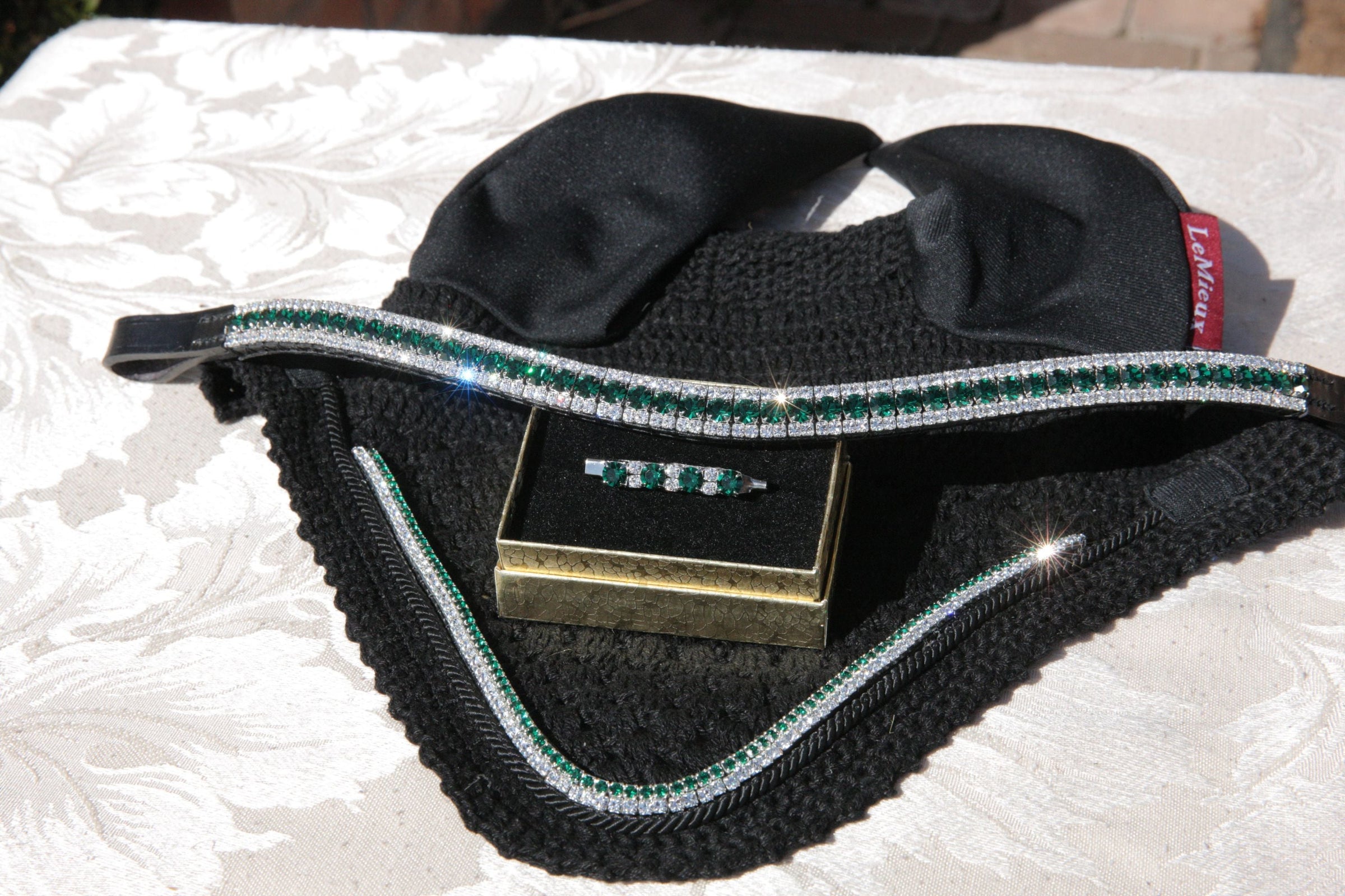 Equiture Emerald and clear browband