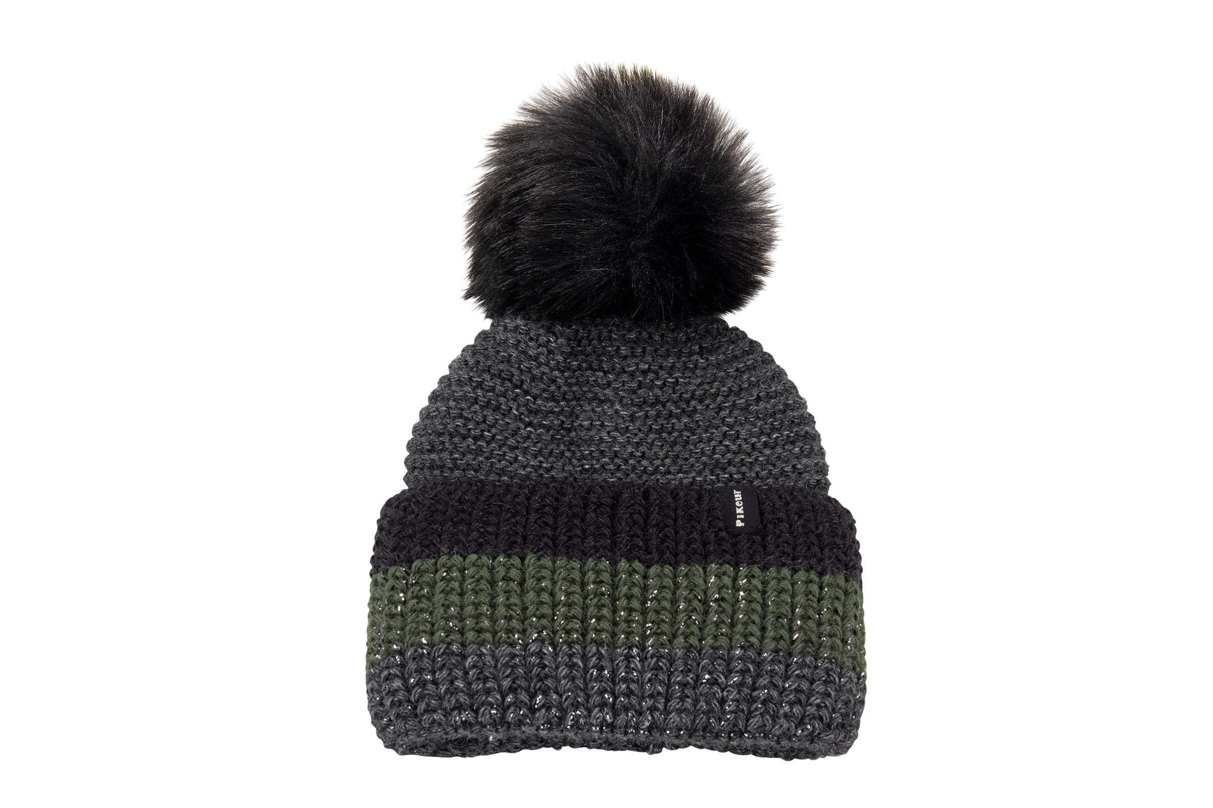 Pikeur green striped bobble hat