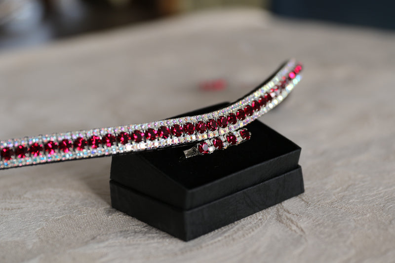 Equiture Ruby and iridescent browband